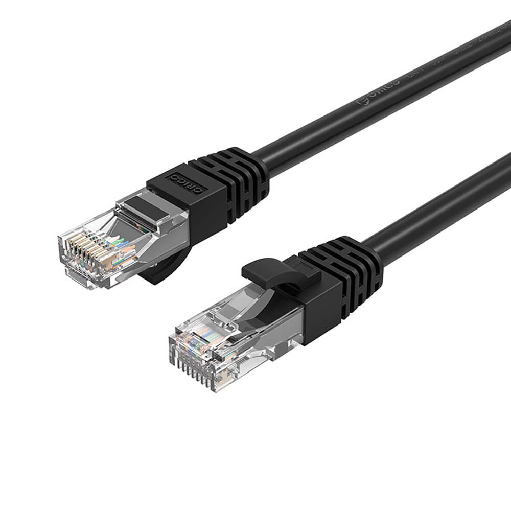 Gigabit Ethernet RJ45 Cat 6 мрежов кабел - Orico Cat6 RJ45 Gigabit Round Network Cable (15 м) (черен)