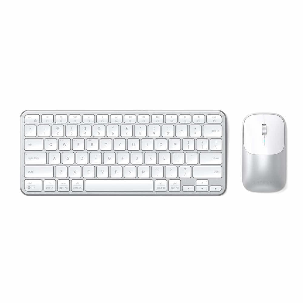 Комплект безжична клавиатура и мишка за Mac и PC - Satechi Slim CEX1 Wireless Combo Keyboard and Mouse (сребрист)