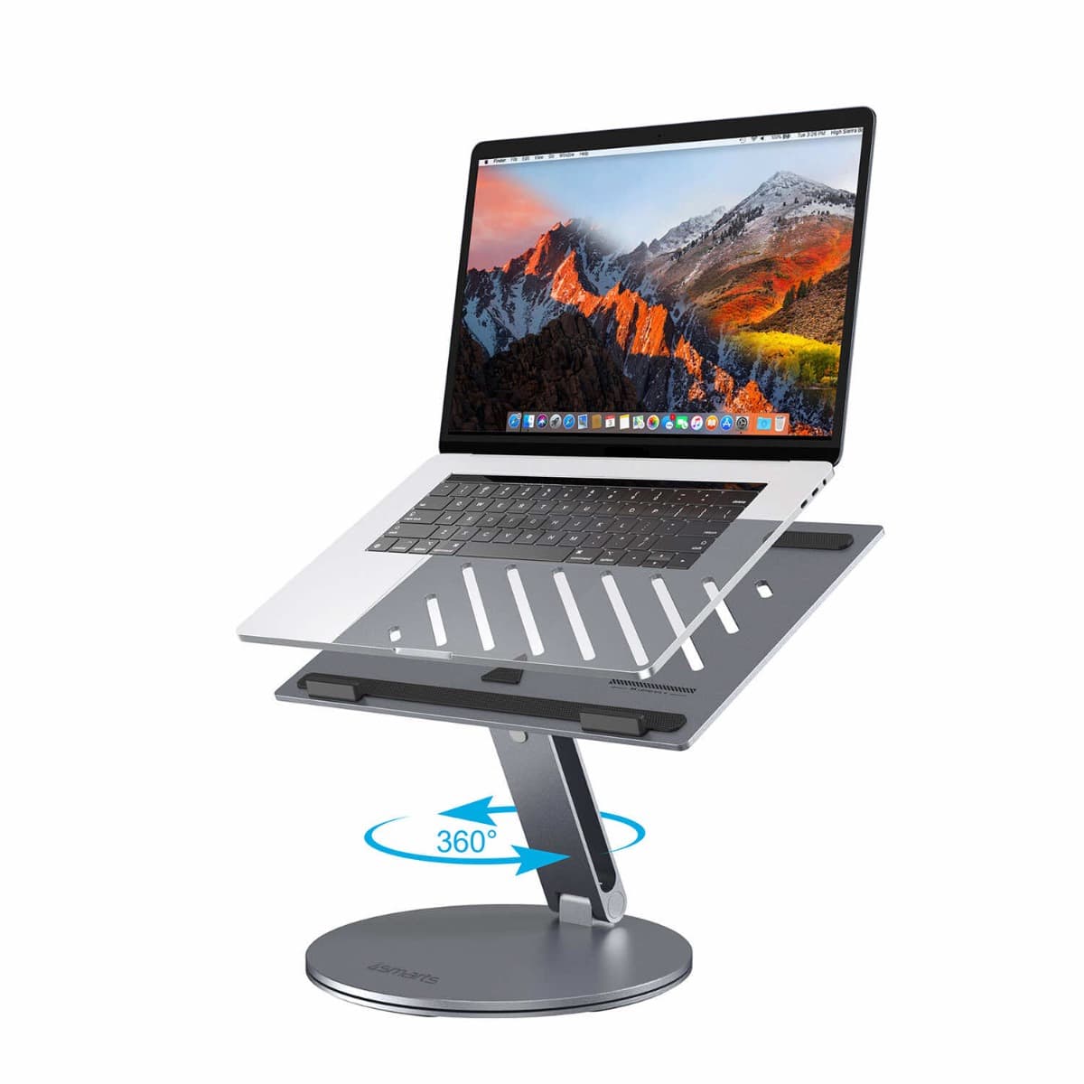 Сгъаваема алуминиева поставка за лаптопи и таблети - 4smarts ErgoPro Laptop Tablet Stand