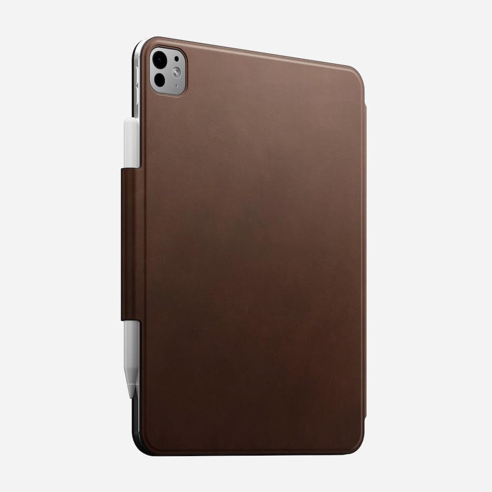 Магнитен кожен (естествена кожа) калъф с поставка за iPad Pro 11 (2024), iPad Pro 11 (2025) - Nomad Magnetic Leather Folio Case (кафяв)