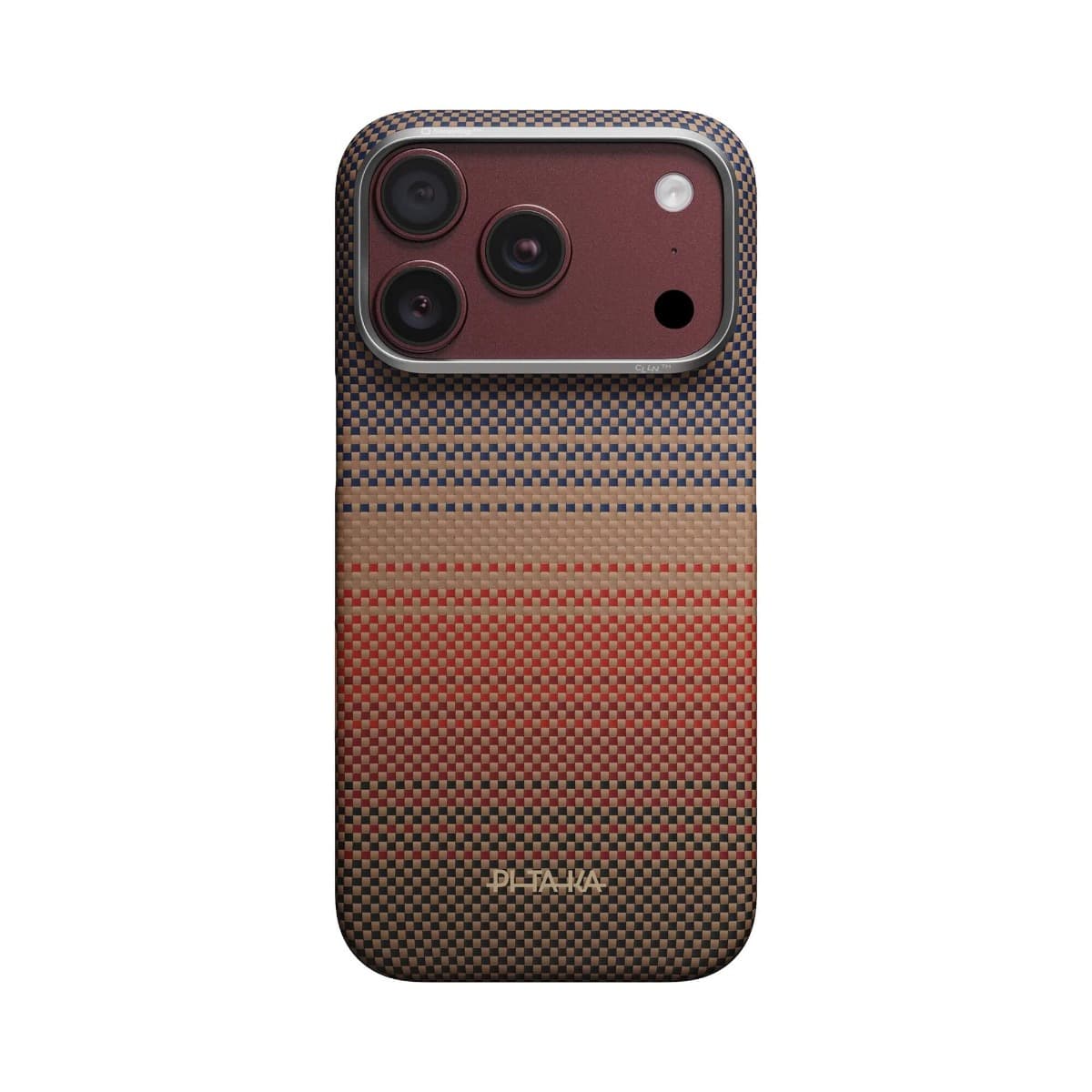 Кевларен кейс с MagSafe за iPhone 18 Pro, iPhone 17 Pro - Pitaka Edge Ultra-Slim Sunset Moonrise Aramid Fiber Case