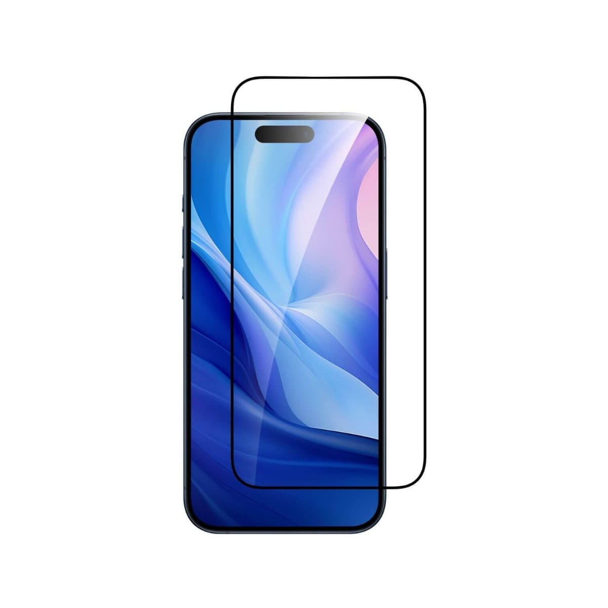 Калено стъклено защитно покритие за дисплея на iPhone 16 Pro Max - Dviced Full Cover Tempered Glass With Applicator (черен-прозрачен)