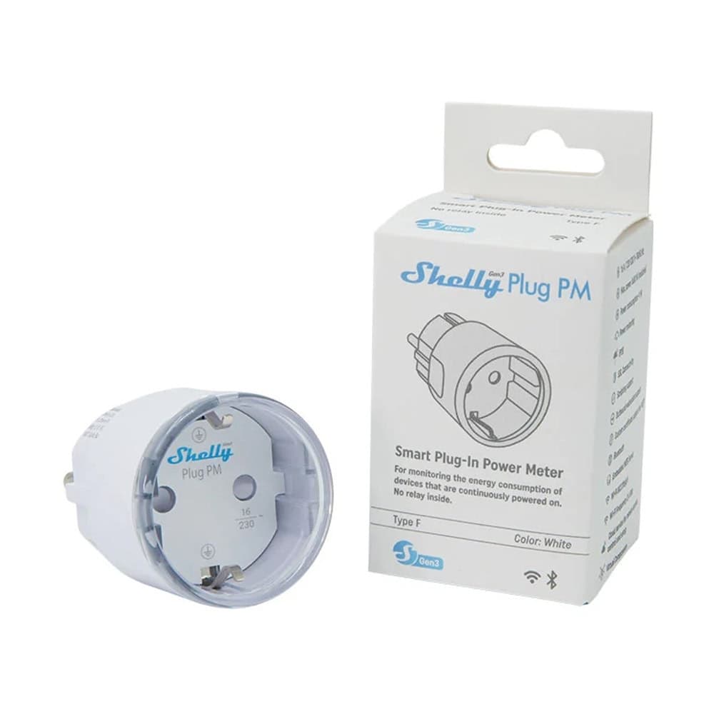 SHELLY Plug PM Gen3 White WLAN Power Metering Smart Plug