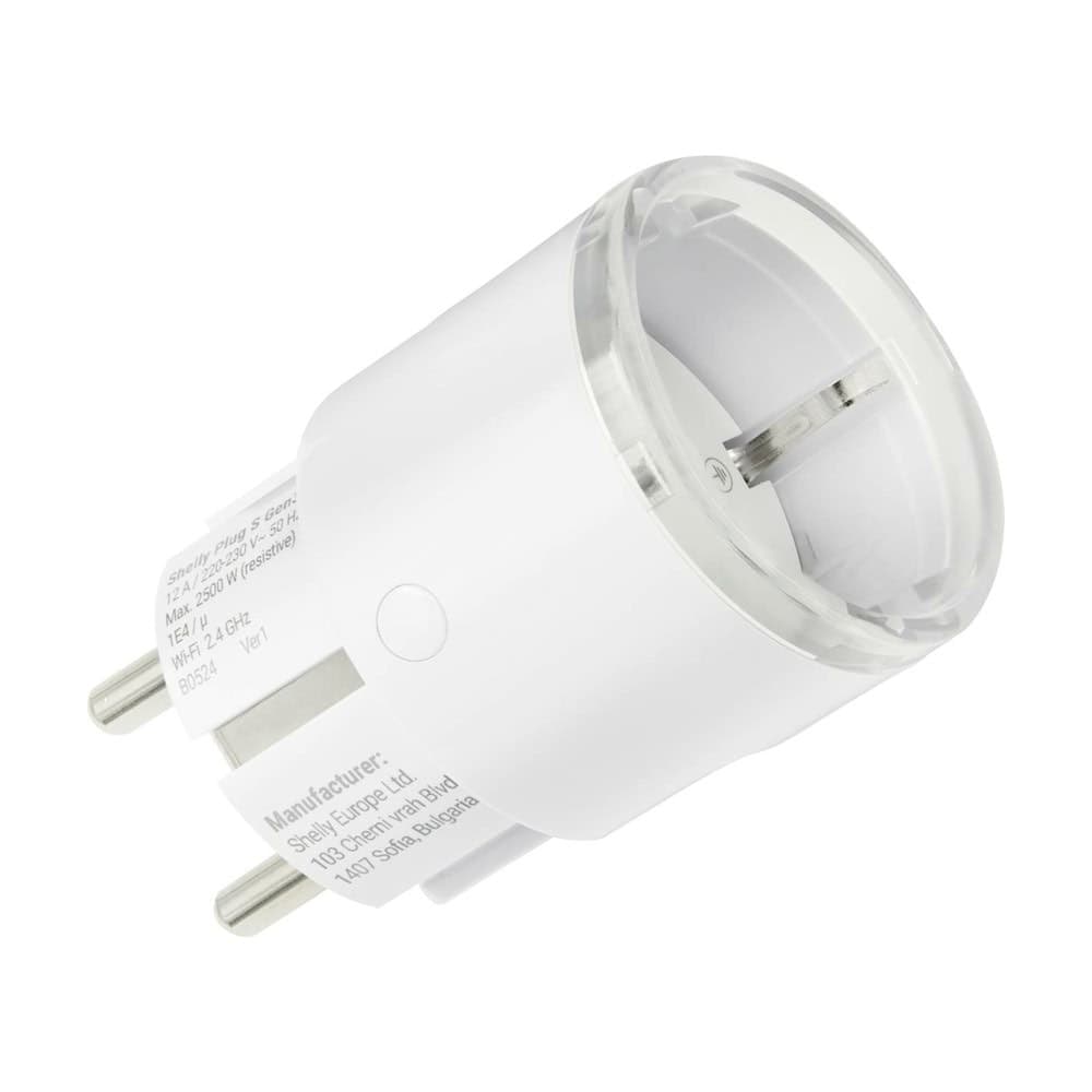 SHELLY Plug S Gen3 White Matter WLAN Power Metering Smart Plug