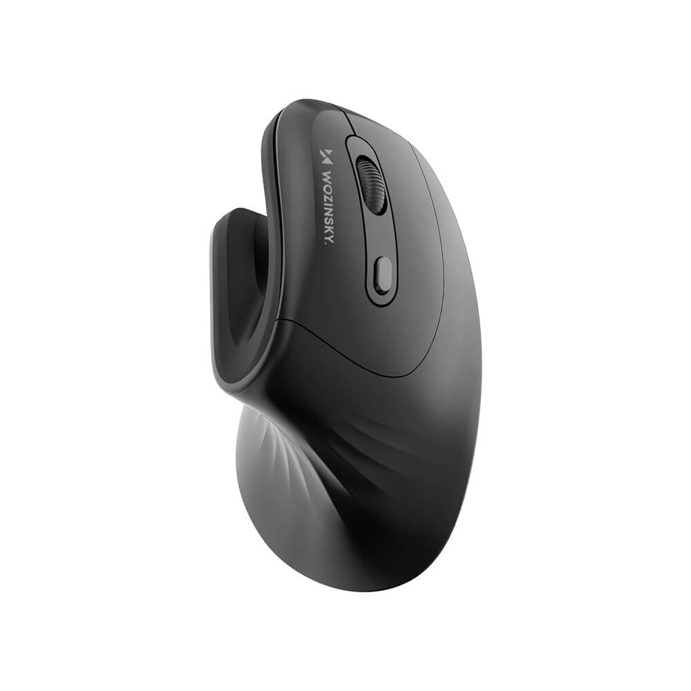 Вертикална ергономична оптична мишка (за Mac и PC) - Wozinsky WWM-1076 Wireless Vertical Ergonomic Mouse 3600 DPI (черен)