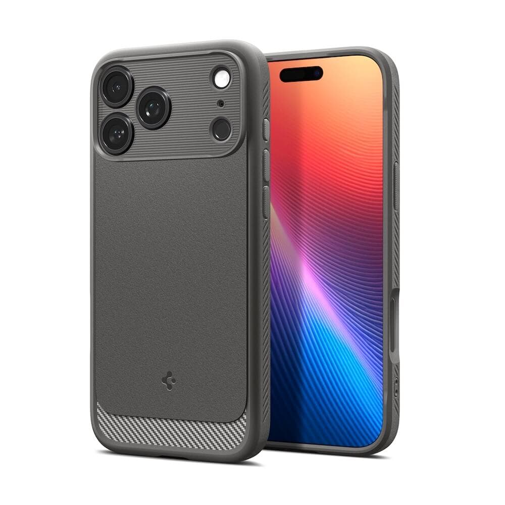 Удароустойчив силиконов (TPU) калъф с MagSafe за iPhone 18 Pro, iPhone 17 Pro - Spigen Rugged Armor MagSafe Case (сив)