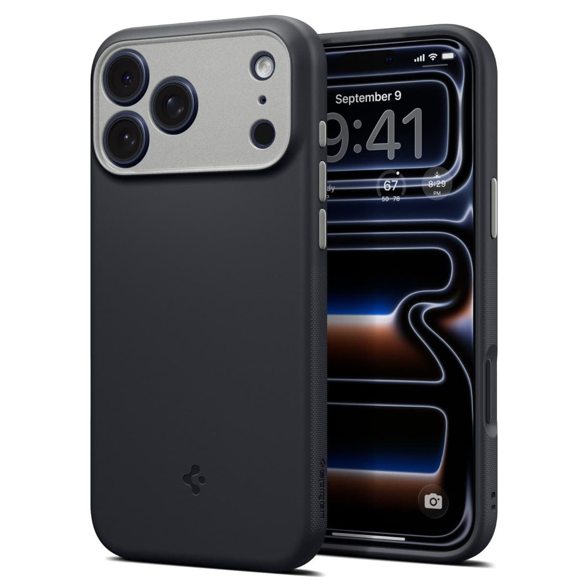 Силиконов (TPU) калъф с висока степен на защита с MagSafe за iPhone 18 Pro, iPhone 17 Pro - Spigen Nano Pop MagSafe Case (черен)
