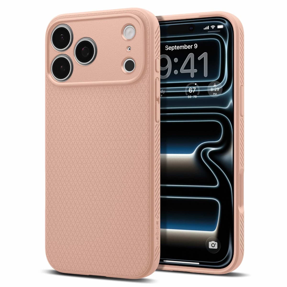 Удароустойчив силиконов (TPU) калъф за iPhone 18 Pro Max, iPhone 17 Pro Max - Spigen Liquid Air Case (розов)