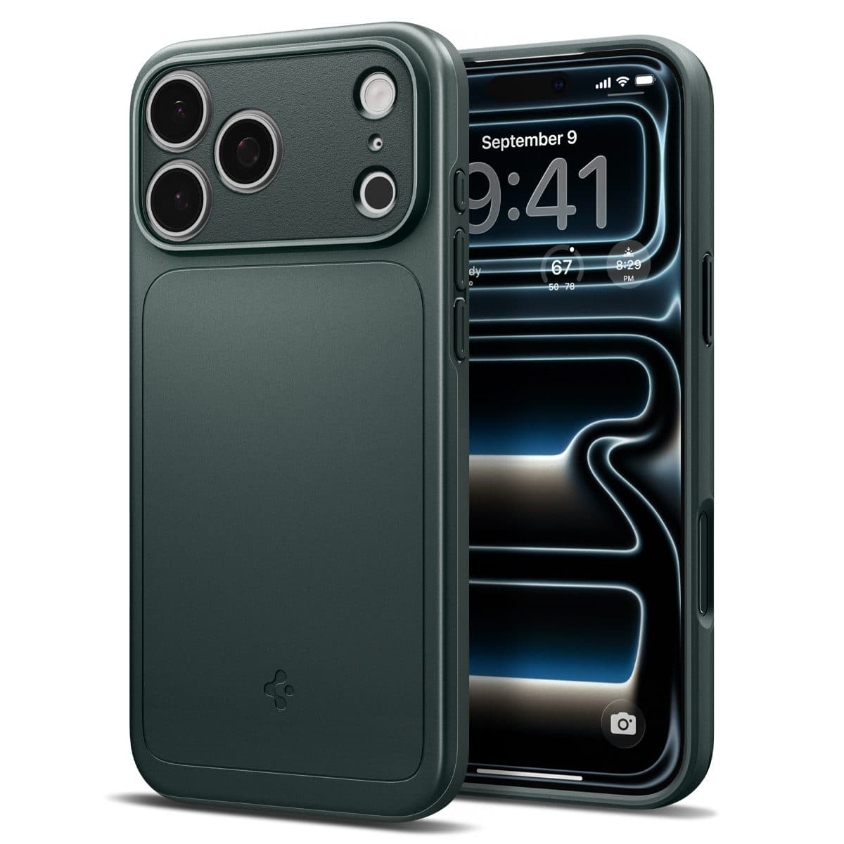Качествен тънък матиран кейс с MagSafe за iPhone 18 Pro Max, iPhone 17 Pro Max - Spigen Thin Fit MagSafe Case (зелен)