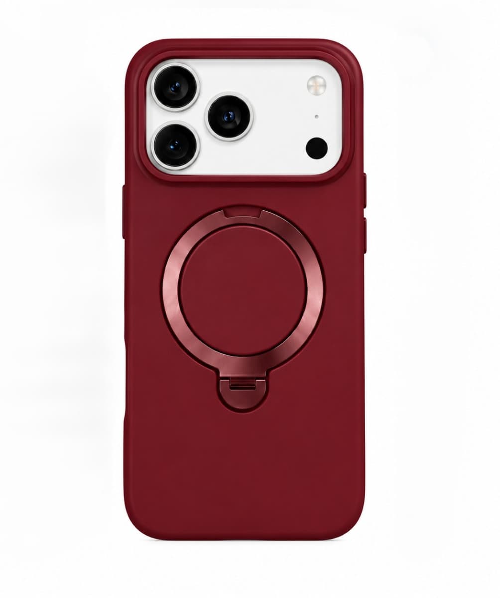 Силиконов (TPU) кейс с MagSafe за iPhone 18 Pro Max - Sunix Revolve MagSafe Case (dark cherry)