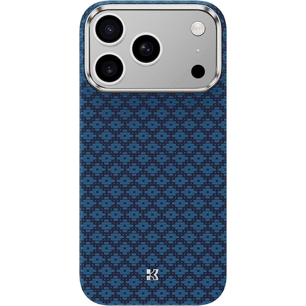 Кевларен кейс с MagSafe за iPhone 18 Pro, iPhone 17 Pro - Benks ArmorGrid ArmorAir Magnetic Kevlar Metal Frame Case 600D (blue)