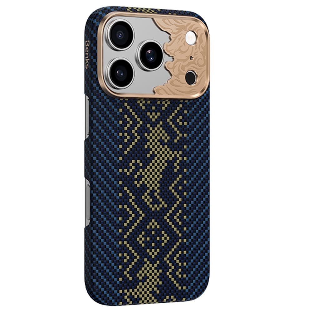 Кевларен кейс с MagSafe за iPhone 18 Pro Max, iPhone 17 Pro Max- Benks Armor Air Knight Kevlar Metal Frame Case