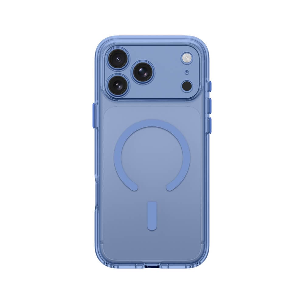 Хибриден кейс с висока степен на защита с MagSafe за iPhone 18 Pro, iPhone 17 Pro - AmazingThing Minimal LensGuard Hybrid MagSafe Case (син)