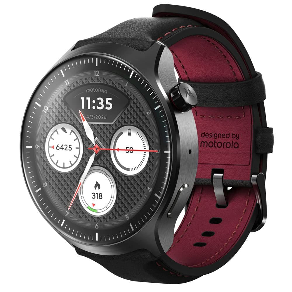 Смарт часовник Motorola moto watch ultra Pantone Black, 1.5"(3.81cm) pOLED дисплей, Bluetooth, Wi-Fi, eSIM, 2GB RAM, 32GB Flash памет, интелигентни калории, спокойствие, зони на интензивност на активността, 5ATM6 + IP685 водоустойчивост, черен