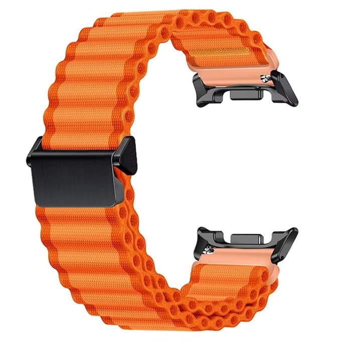 Каишка за смарт часовник Official Trail Band, за Samsung Galaxy Watch Ultra 47mm, текстилна, оранжева