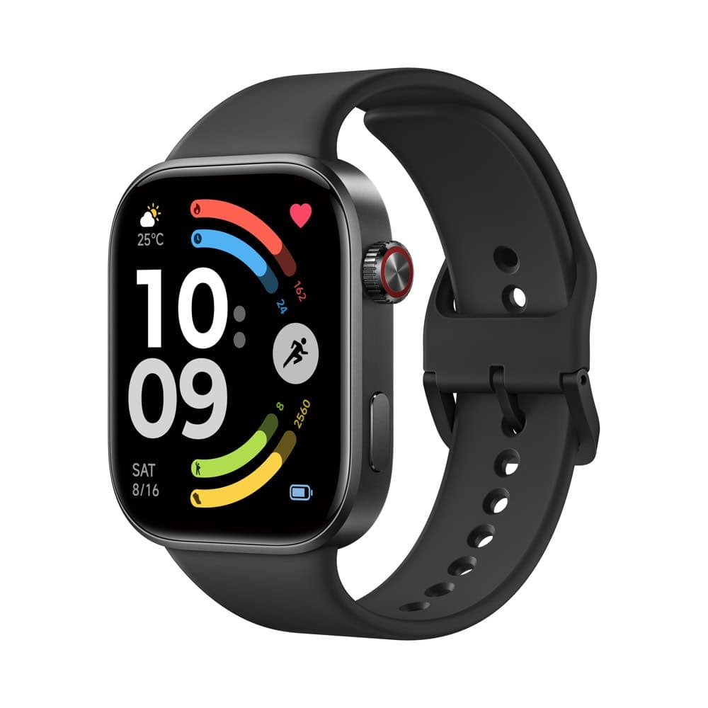 Смарт часовник Xiaomi Redmi Watch 6, 2.07" (5.25 cm) AMOLED дисплей, Bluetooth, акселерометър, жироскоп, сензор за околна светлина и сърдечен ритъм, 5ATM водоустойчивост, до 24 дни време на работа, над 150 спортни режима, черен