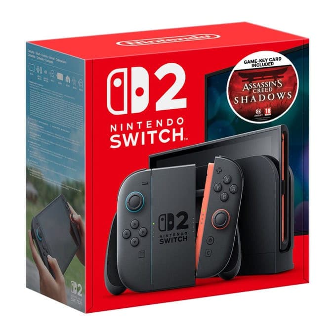 Конзола Nintendo Switch 2 + Assassin's Creed Shadows, 256GB, черна