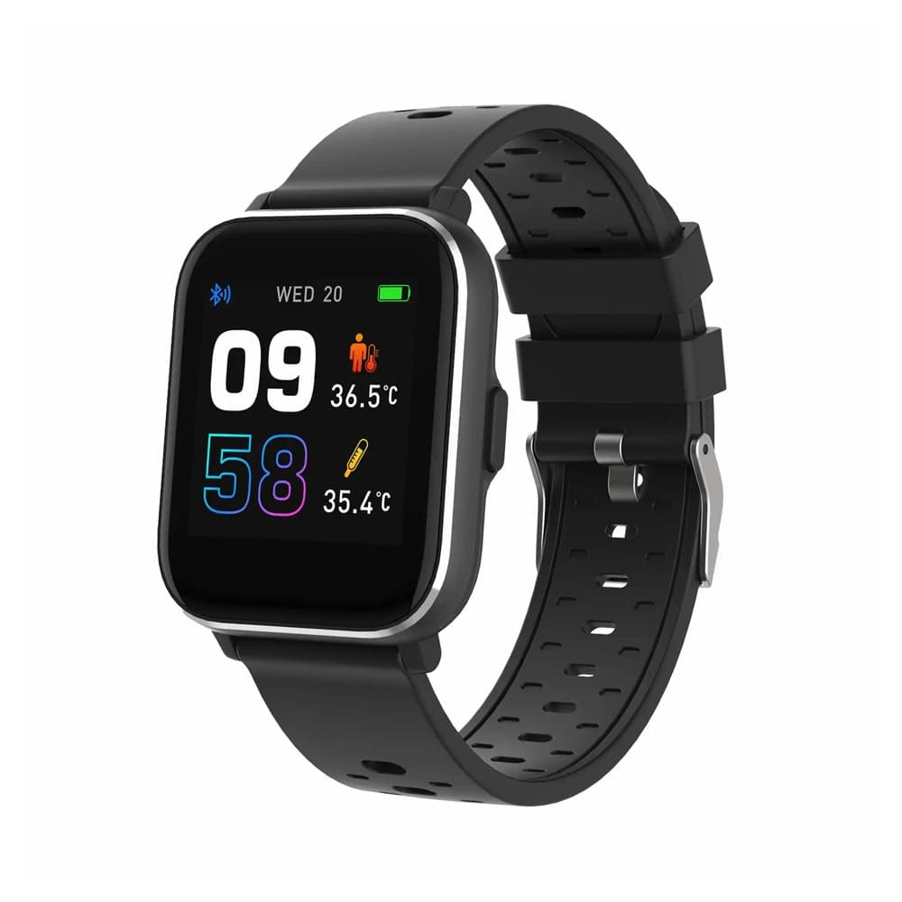 Смарт часовник Denver SW-164, 1.4" (3.55cm) IPS дисплей, Bluetooth, крачкомер, сензор за следене на сърдечен ритъм/кислород в кръвта и телесна температура, IP68 защита, черен