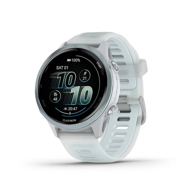 Смарт часовник Garmin Forerunner 570, 42mm, 1.2" (3.04cm) AMOLED дисплей, Bluetooth/Wi-Fi, сензор за околна светлина, акселерометър, 5ATM водоустойчивост, до 10 дни време на работа, син