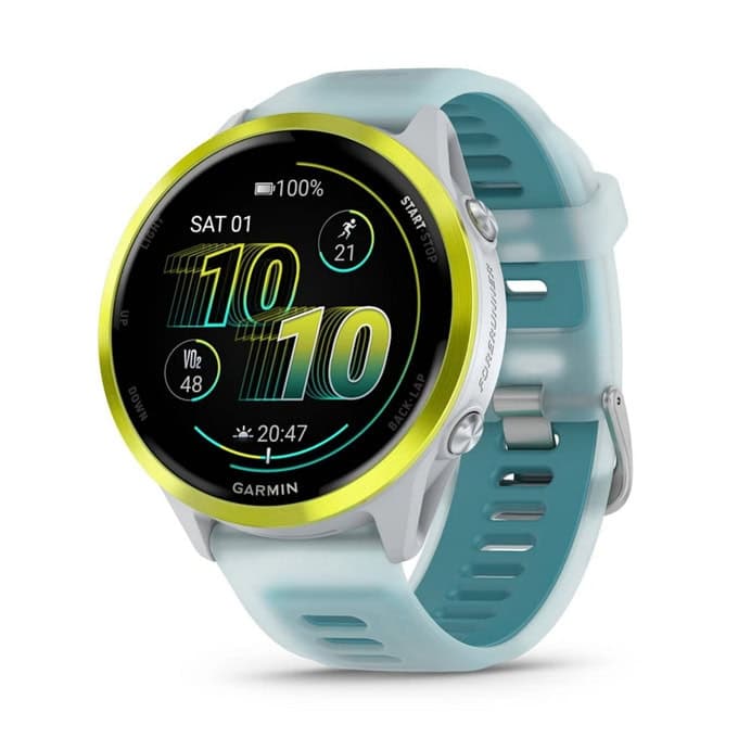 Смарт часовник Garmin Forerunner 570, 47mm, 1.4" (3.55cm) AMOLED дисплей, Bluetooth/Wi-Fi, сензор за околна светлина, акселерометър, 5ATM водоустойчивост, до 11 дни време на работа, син