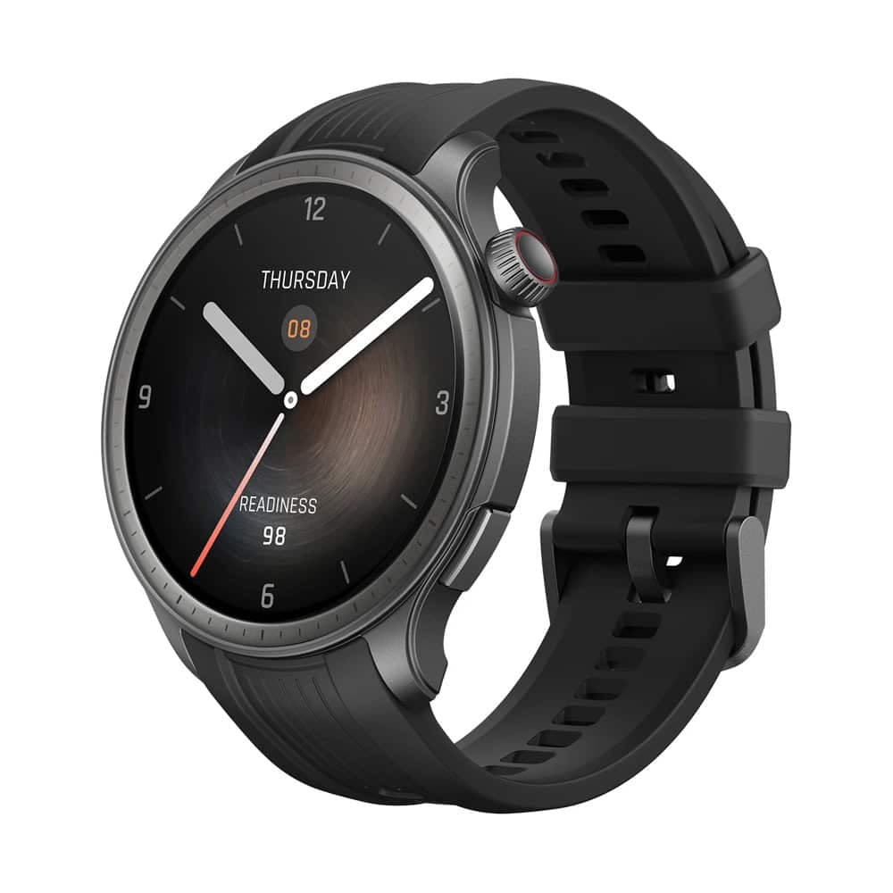 Смарт часовник Amazfit Balance, 1.5" (3.81cm) AMOLED дисплей, Bluetooth, Wi-Fi, сензор за температура, жироскоп, геомагнитни свойства, 5АТМ водоустойчивост, до 14 дни живот на батерията, 25 спортни режима, черен