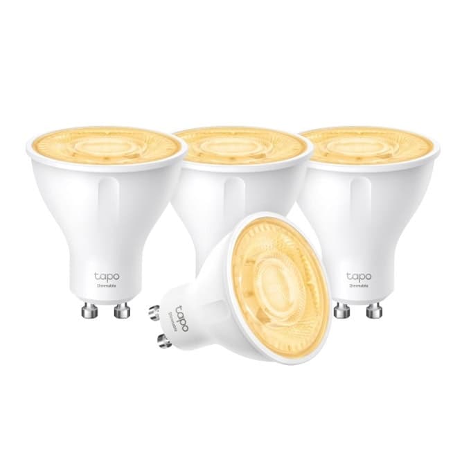Смарт крушка TP-Link Tapo L610(4-Pack), Wi-Fi, GU10, 2.9W, GU10, 2700K, 350 lm, Android/iOS, димираща, RGB, 4бр.