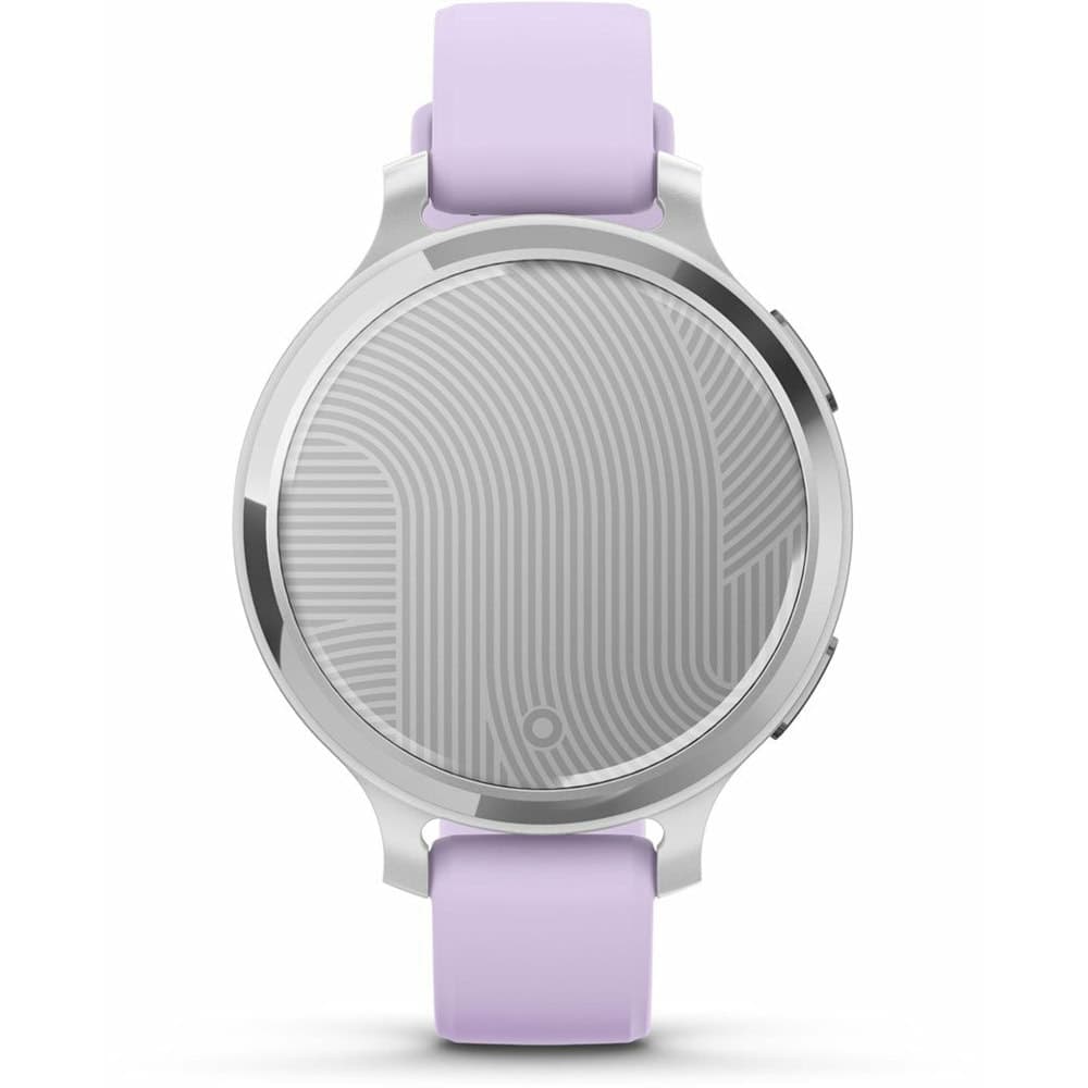 Смарт часовник Garmin Lily 2 Active Silver Purple Jasmine, 1" x 0.84" (2.54cm x 2.13cm) монохромен дисплей, Bluetooth, следене на сърдечна честота, пулсомер, мониторинг на съня, 5ATM, до 9 дни време на работа, лилав