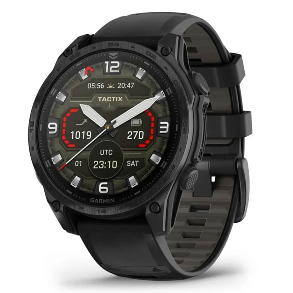 Смарт часовник Garmin tactix 8 - 47mm AMOLED Edition, 1.4" (3.56cm) AMOLED дисплей, Bluetooth, ANT+, Wi-Fi, GPS, жироскоп, режим за нощно виждане, следене на съня, функции за бягане и плуване, 10ATM, до 16 дни време на работа, черен