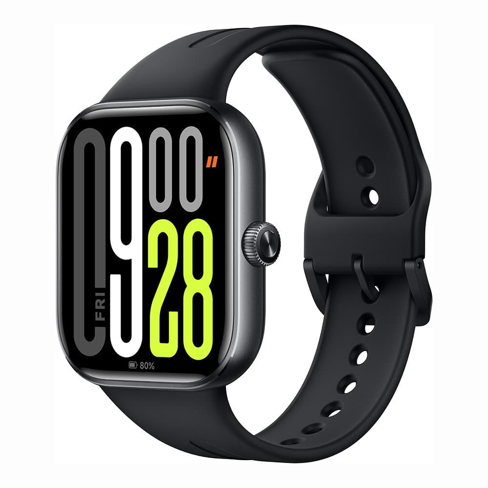 Смарт часовник Xiaomi Redmi Watch 5, 2.07" (5.25cm) AMOLED дисплей, Bluetooth, акселерометър, жироскоп, сърдечен ритъм, 5АТМ водоустойчив, до 24 дни живот на батерията, черен