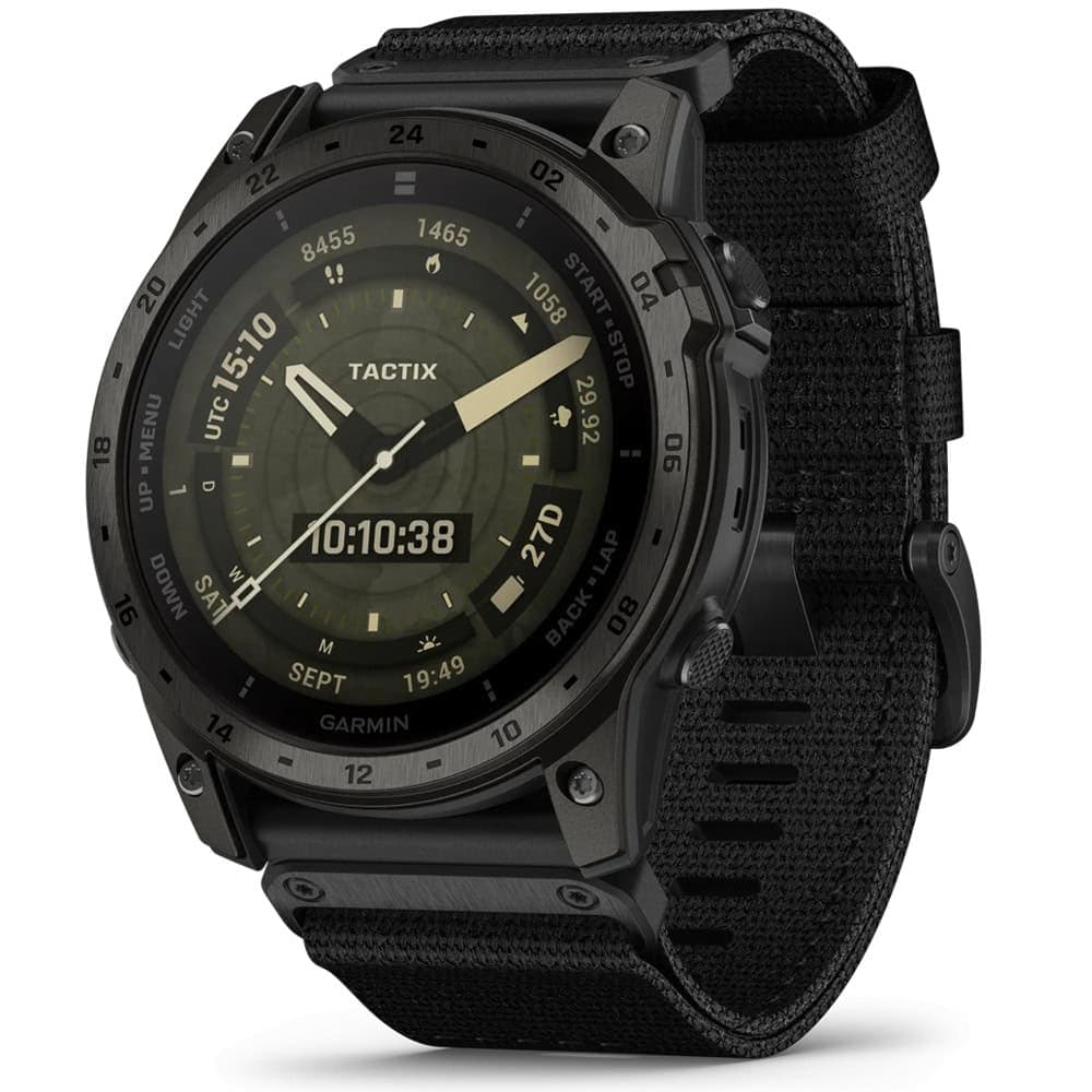 Смарт часовник Garmin tactix 7 AMOLED Edition, 1.4" (3.56cm) AMOLED дисплей, Bluetooth, ANT+, Wi-Fi, GPS, пулсоксиметър, режим за нощно виждане, следене на съня, функции за бягане и плуване, 10ATM, до 31 дни време на работа, черен