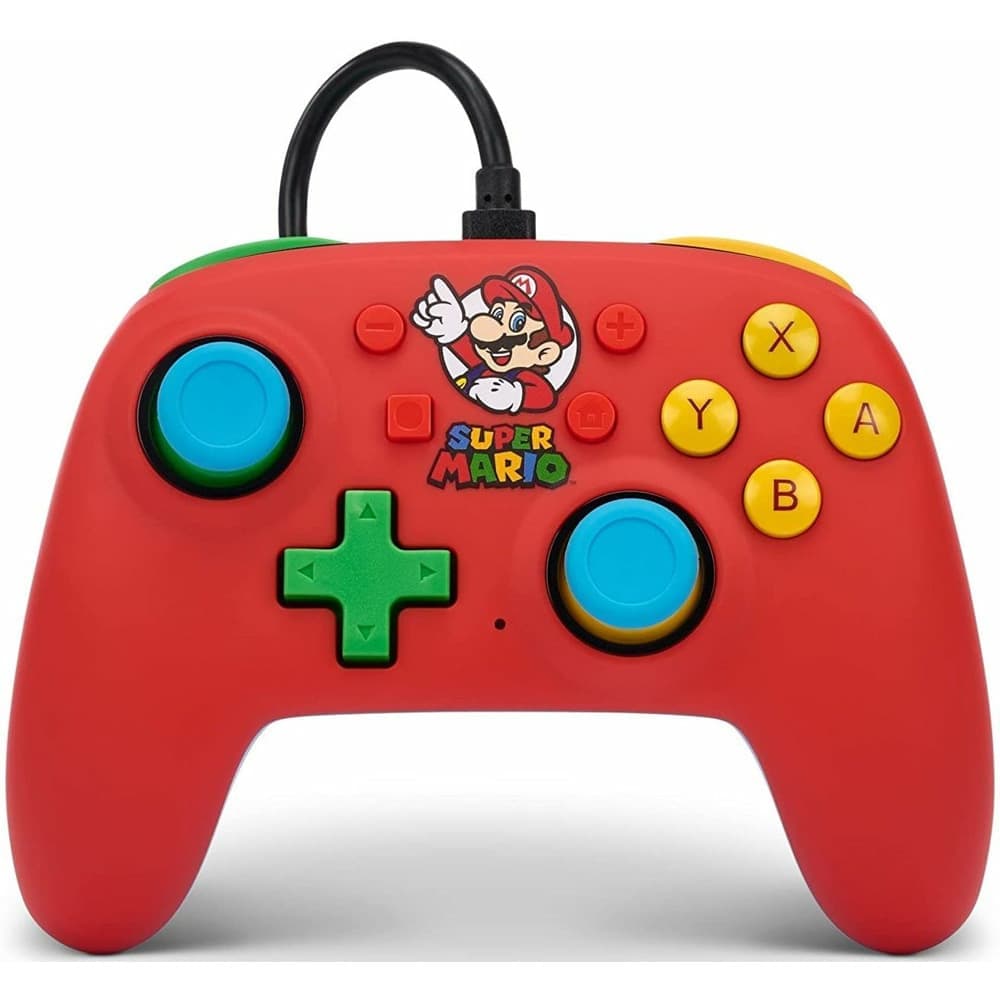 Геймпад PowerA Nano Mario Medley за Nintendo Switch, жичен, USB, червен