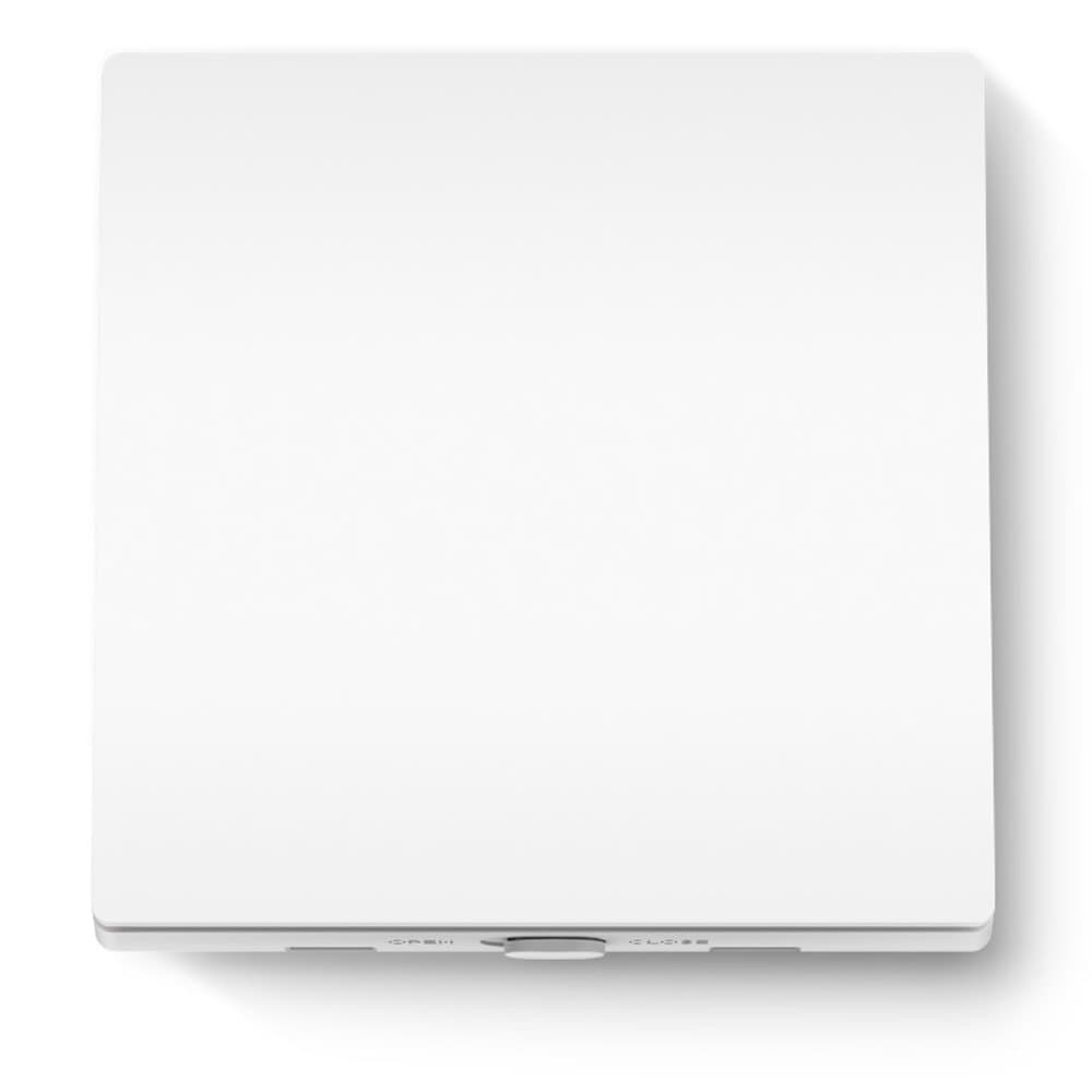 Смарт превключвател TP-Link Tapo S210, (изисква Tapo хъб), за стена, включване/изключване на осветление, дистанционно управление чрез приложението Tapo, график, режим далеч, гласов контрол, Wi-Fi, бял