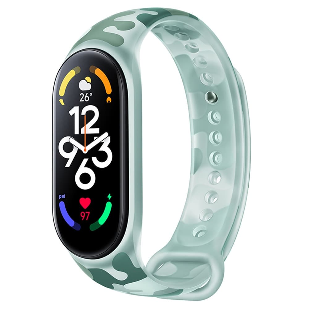Каишка за смарт гривна Xiaomi Smart Band 7 Strap Khaki Green, регулируема дължина 160 ~ 224 мм, зелена