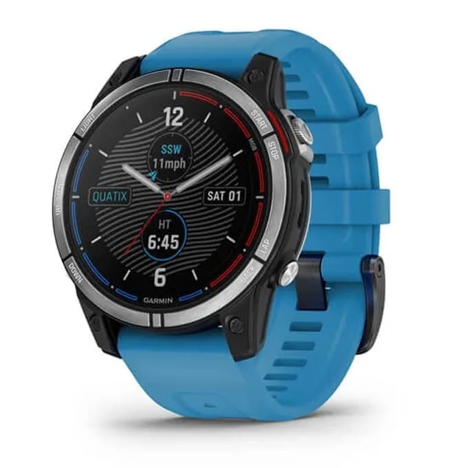 Смарт часовник Garmin quatix® 7 010-02540-61, 1.3" (3.3 cm) трансфлективен MIP дисплей, Bluetooth, Wi-Fi, ANT+, 16GB вградена памет, 10 ATM водоустойчив, LED фенерче, до 10 часа време на работа, син