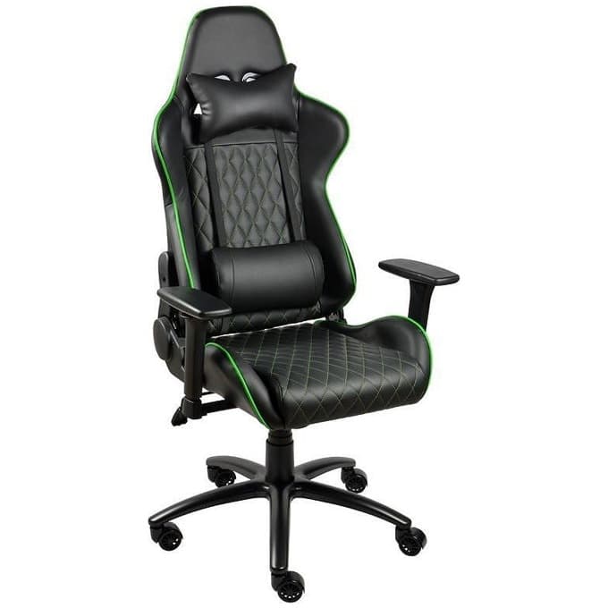 Геймърски стол Xmart XGC-203G Pro, до 120кг. макс тегло, еко кожа, газов амортисьор, коригиране височина, регулируем люлеещ механизъм, черен/зелен