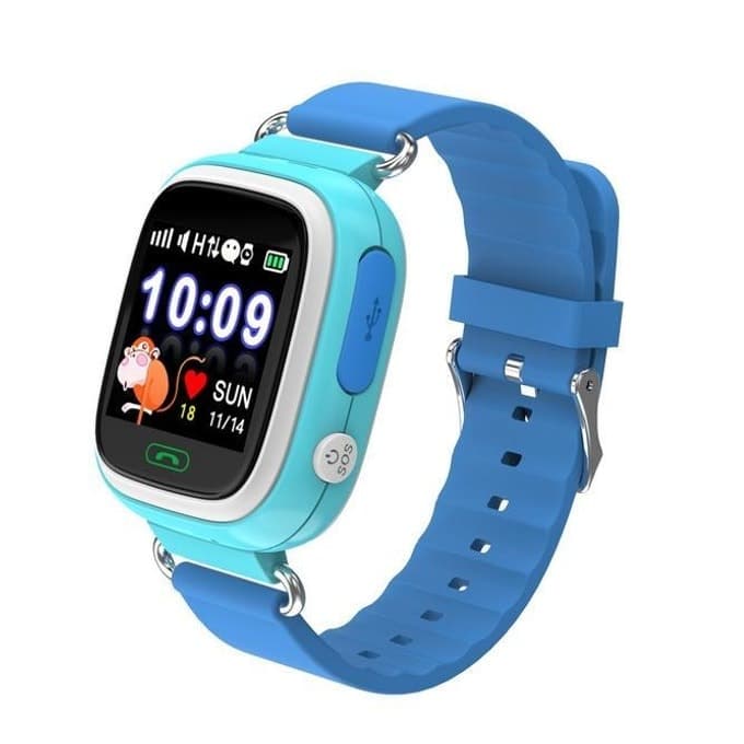 Смарт часовник Xmart KIDS GPS KW03G, 1.22" (3.09 cm) Дисплей, micro SIM, GPS, Wi-Fi, син