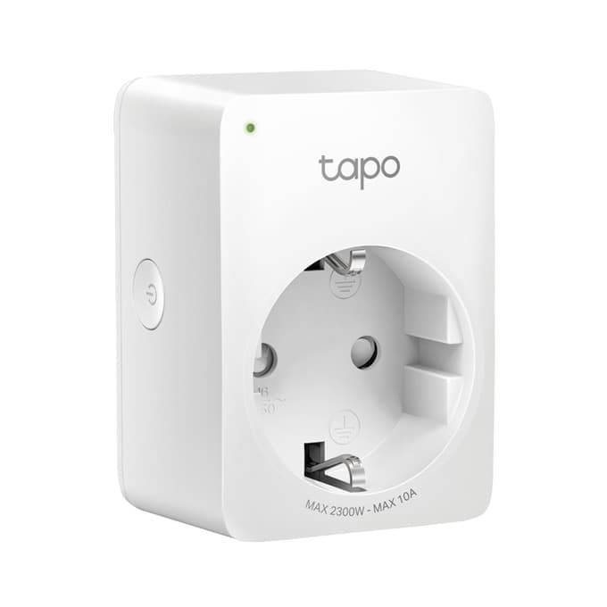 Смарт контакт TP-Link Tapo P100, Wi-Fi, Bluetooth 4.2, Android/iOS, бял