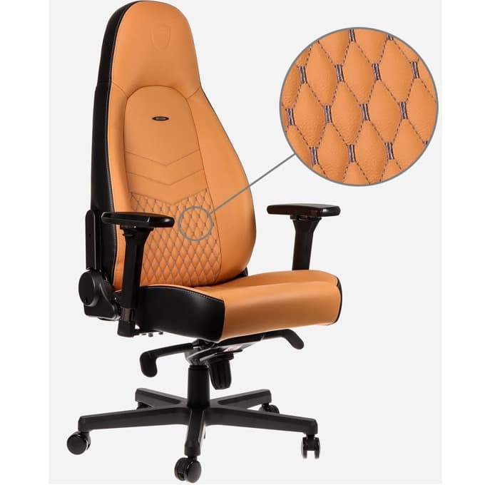 Геймърски стол noblechairs Icon, еко кожа, жълт