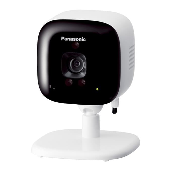 Камера Panasonic KX-HNC200FXW, за система "умен дом" за контрол в дома, безжична, 0.3Mpix(640x480), засича движение, вградени микрофон и говорител, нощен режим, външен/вътрешен обхват 300/50м, microSDHC слот, вътрешна
