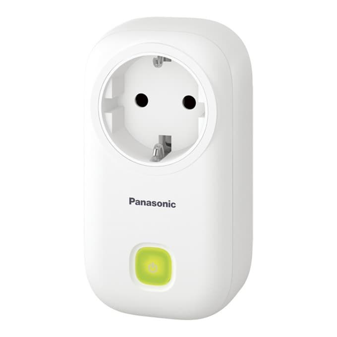 Смарт контакт Panasonic KX-HNA101FXW, за система "умен дом" за контрол в дома, външен/вътрешен обхват 300/50м, 2400W максимално натоварване