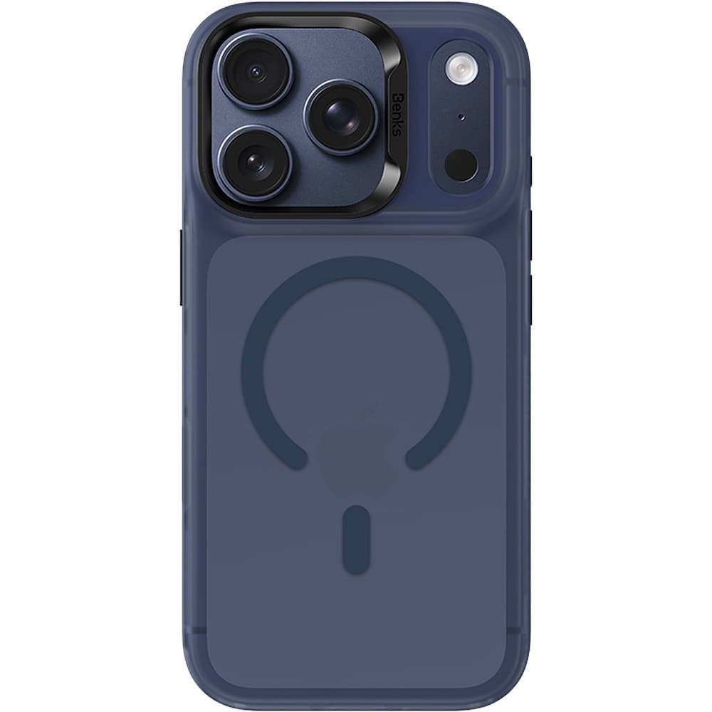 Хибриден с удароустойчив кейс с MagSafe за iPhone 18 Pro Max, iPhone 17 Pro Max - Benks Magnetic Lucid Armor Camera Control Button Case (blue)