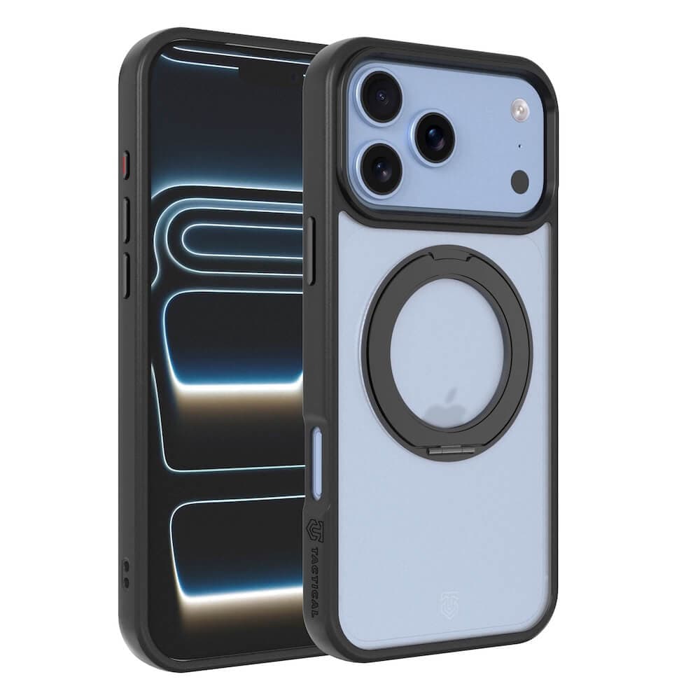 Хибриден удароустойчив кейс с MagSafe за iPhone 18 Pro Max, iPhone 17 Pro Max - Tactical MagForce Hyperstand Cover (clear-asphalt)
