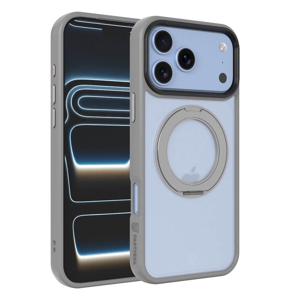 Хибриден удароустойчив кейс с MagSafe за iPhone 18 Pro Max, iPhone 17 Pro Max - Tactical MagForce Hyperstand Cover (light grey)