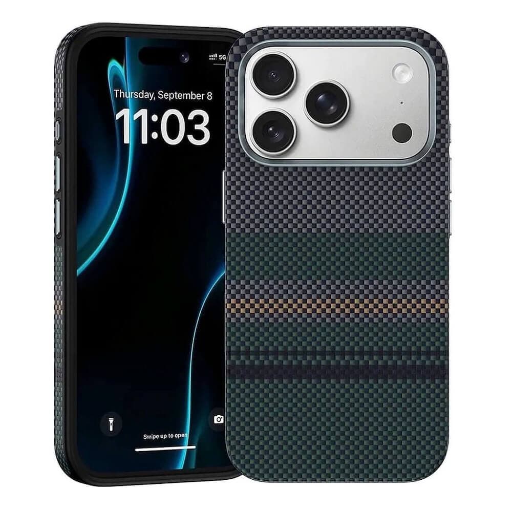 Удароустойчив кевларен кейс с MagSafe за iPhone 17 Pro Max - Benks Magnetic Armor Pro Aurora Camera Control Button Kevlar Case 600D