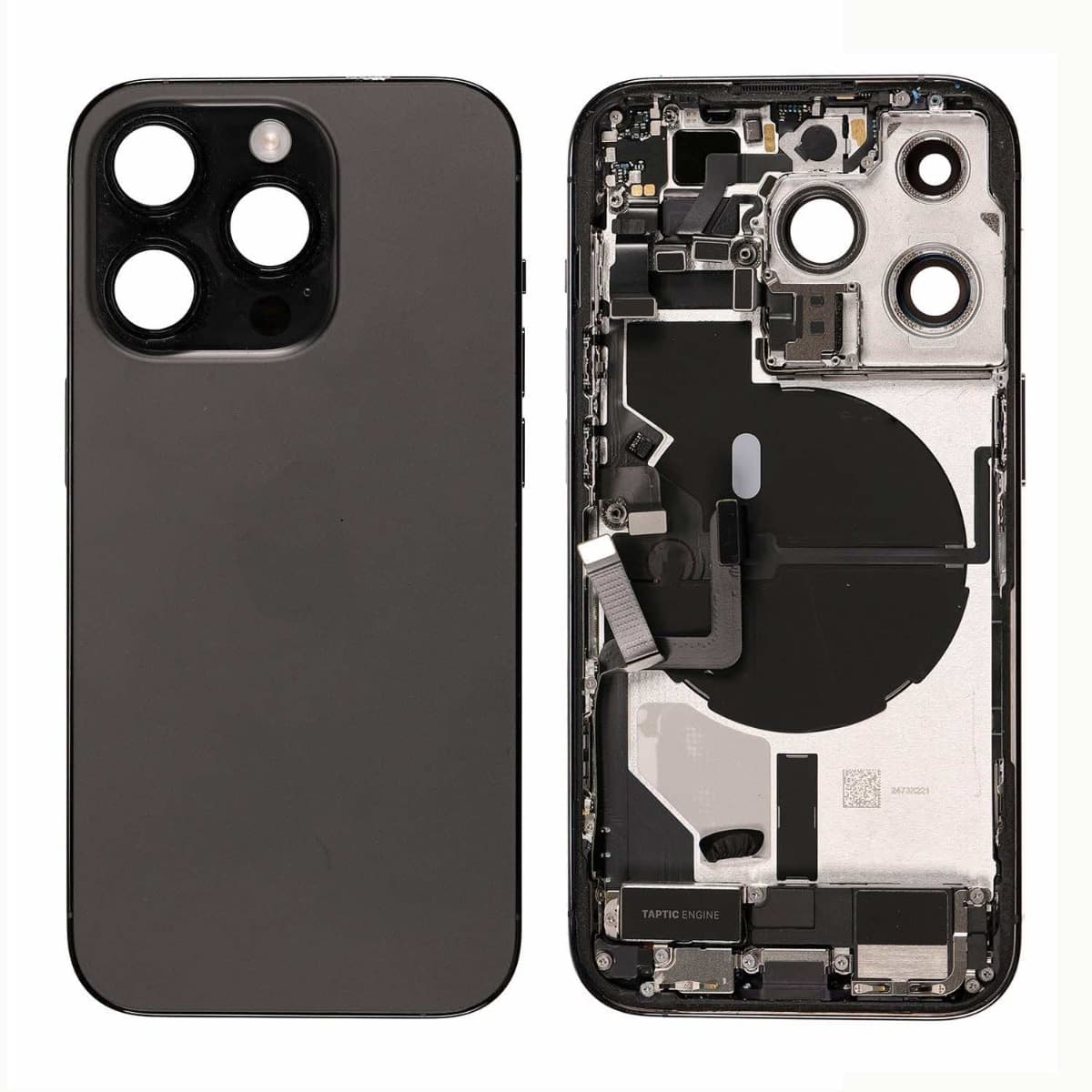 Оригинален резервен заден капак - Apple iPhone 14 Pro Max Backcover Full Assembly (черен)