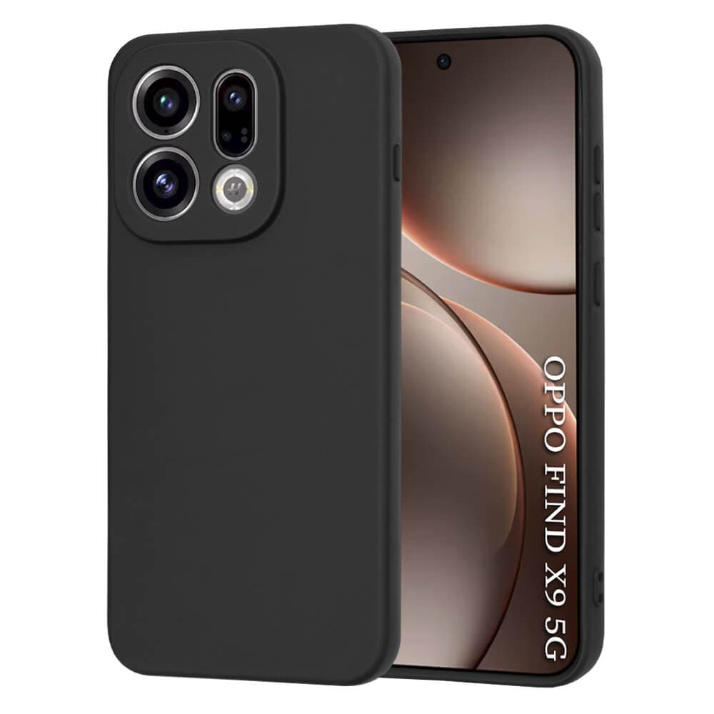 Силиконов (TPU) калъф за Oppo Find X9 - Techsuit SoftFlex Silicone Case (черен)