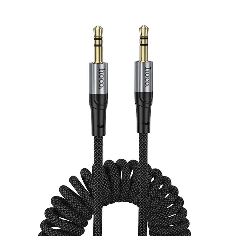 Качествен 3.5 мм. аудио кабел - 3.5mm to 3.5mm Audio Cable Hoco UPA33 (black) (150 см)