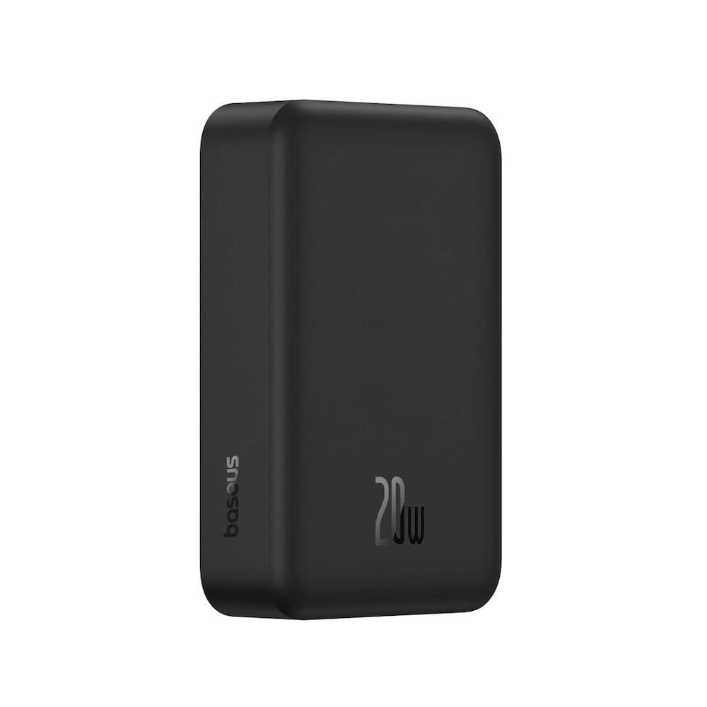 Преносима външна батерия с USB-C порт и безжично зареждане с MagSafe - Baseus EnerFill FM41 Magnetic Mini Wireless Charging Power Bank 20000 mAh 20W (E0027U00) (черен)