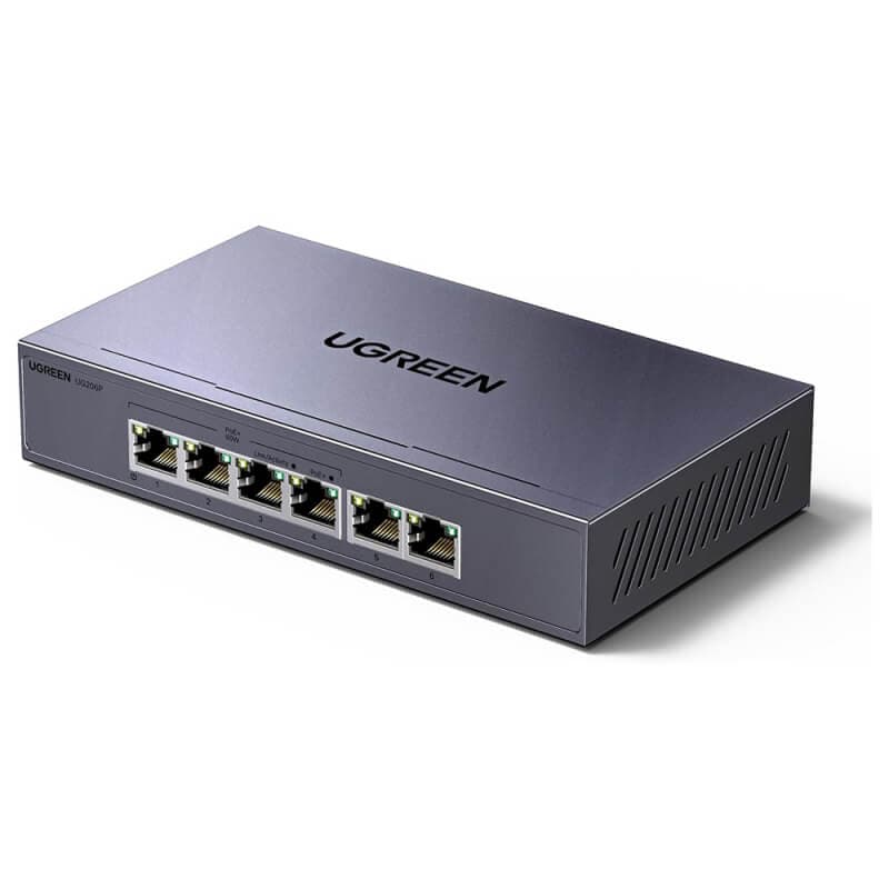 6-портов Gigabit Ethernet суич - Ugreen CM741 Ethernet Switch (35371EU) (grey)