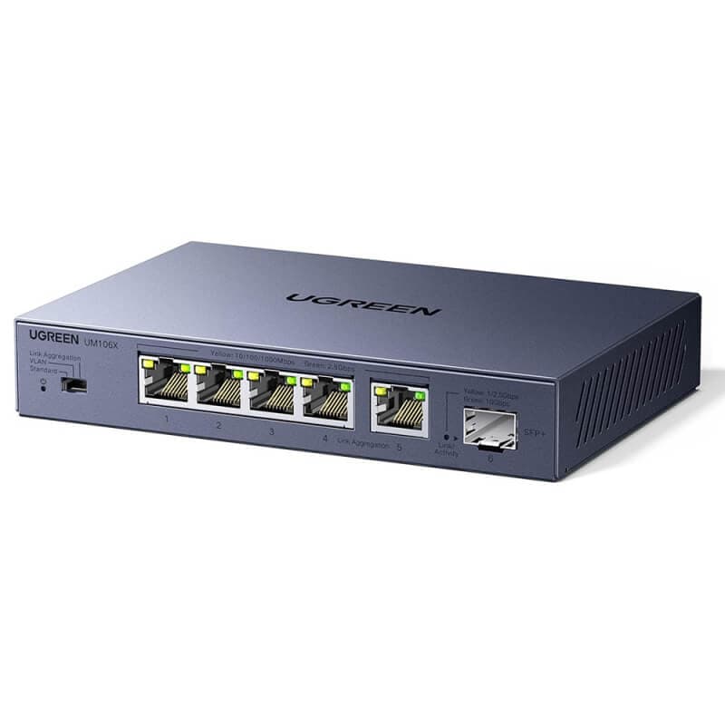 6-портов Gigabit Ethernet суич - Ugreen 35048EUEthernet Switch (grey)